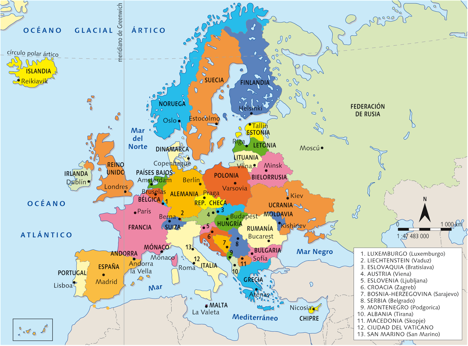 Mapa De Europa Con Sus Pa ses Y Capitales Mapa De Europa Mapa De Europa Con Sus Pa ses Y Capitales Mapa De Europa