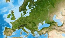 Mapa satelital de Europa